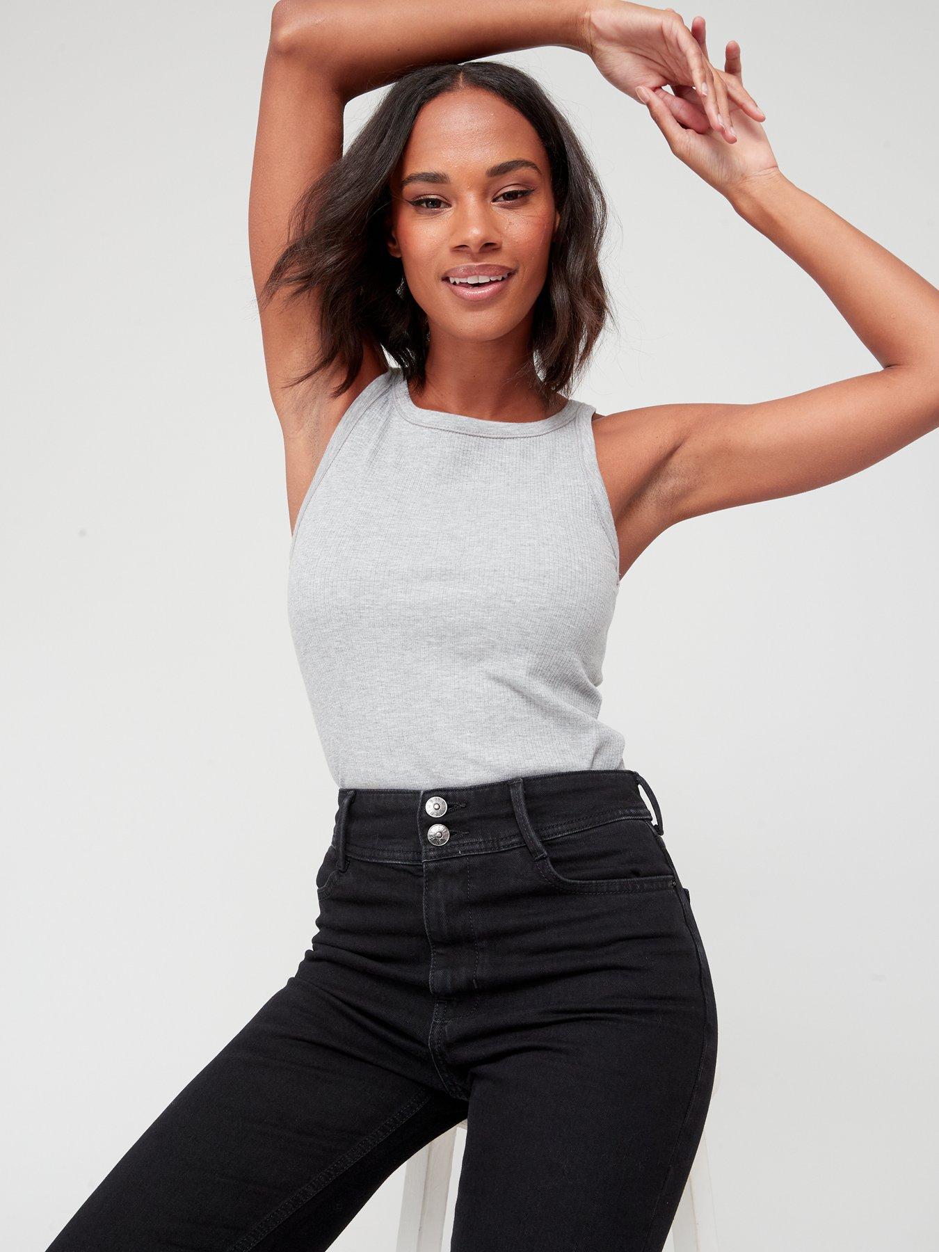 Image 5 of 5 of V by Very Sculpt Slim Mom Jeans - Black