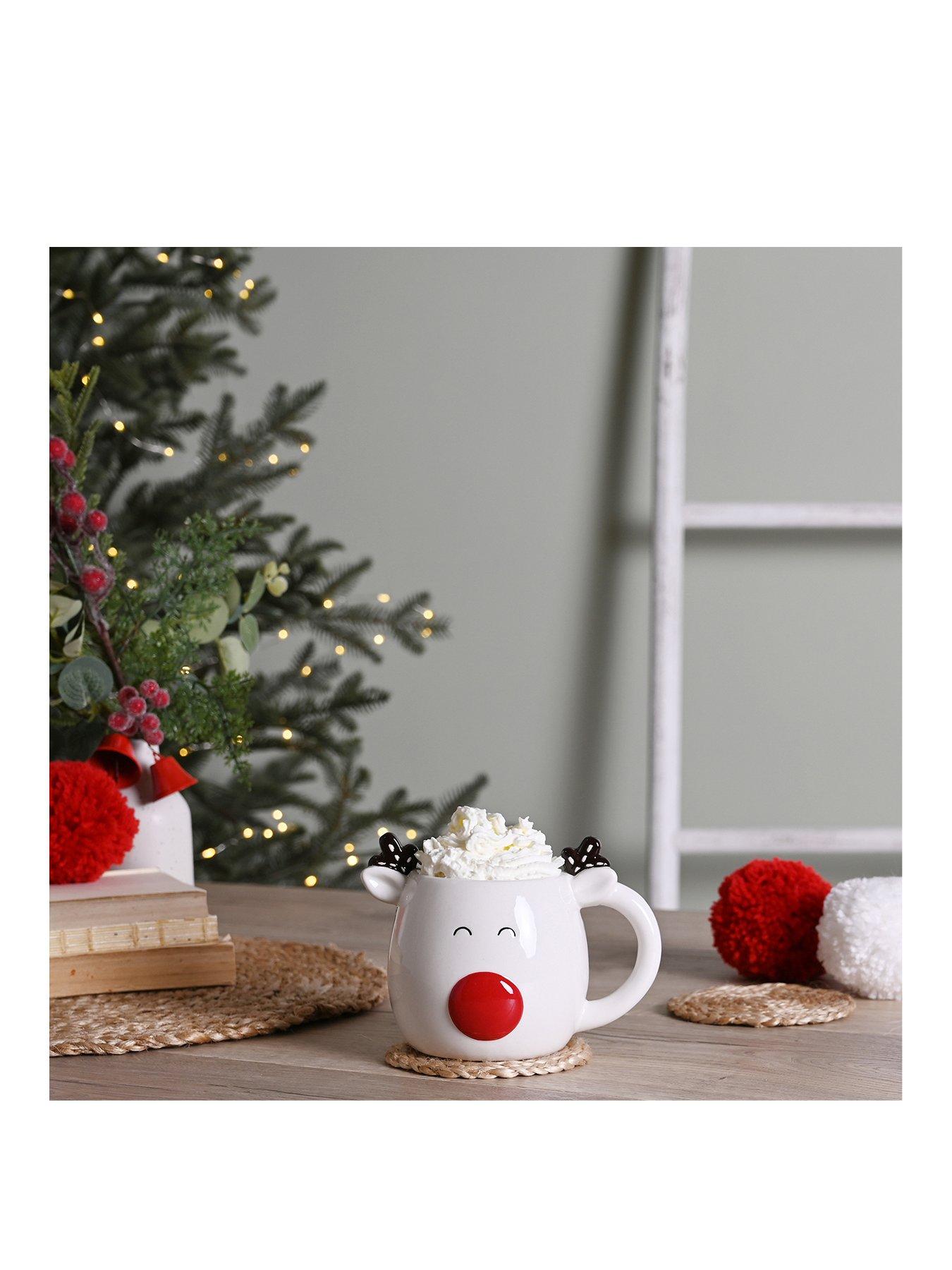 Product photograph of Very Home Reindeer Mug from very.co.uk