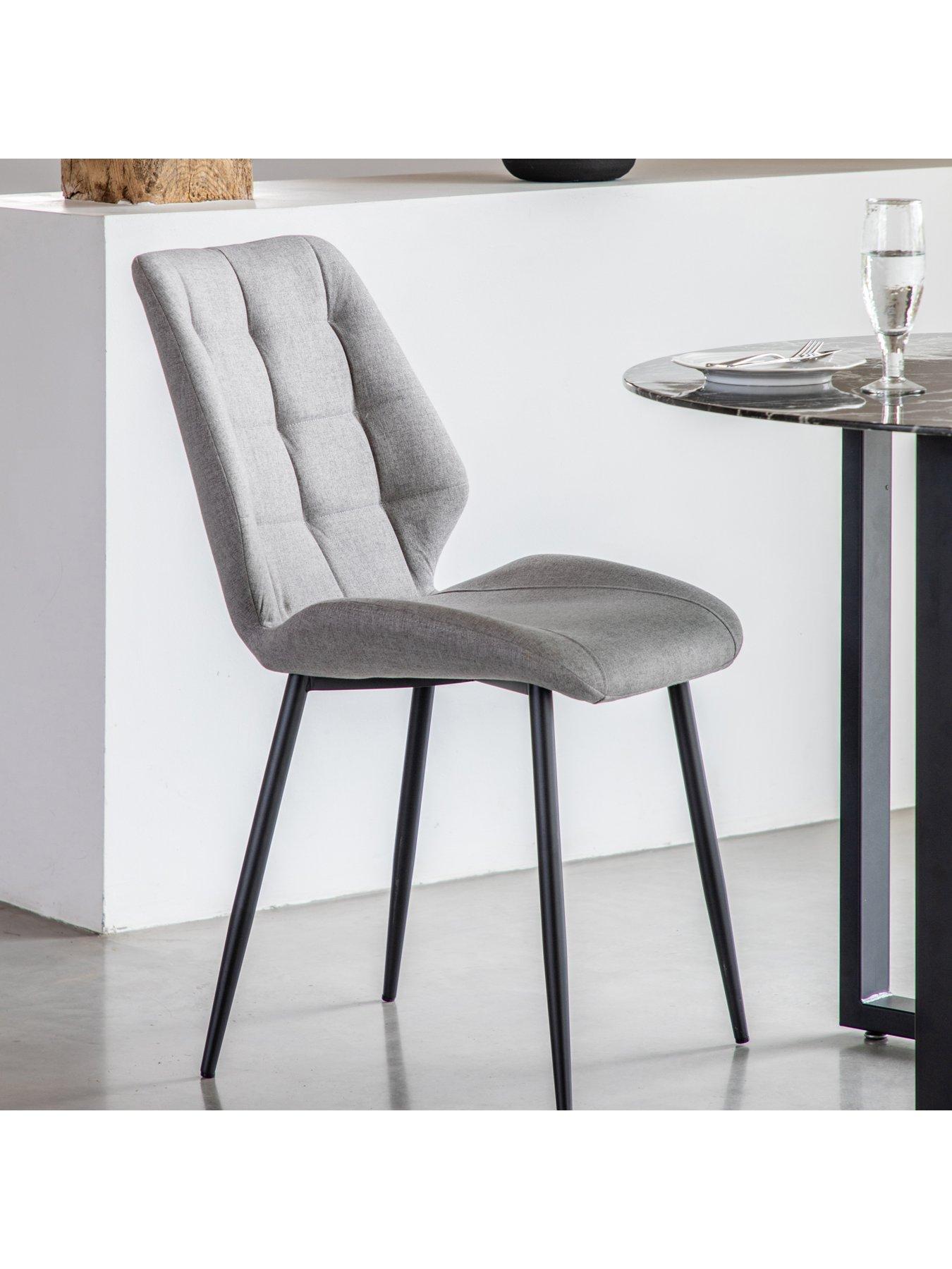 undefined Set of 2 Matthew Grey Dining Chairs
