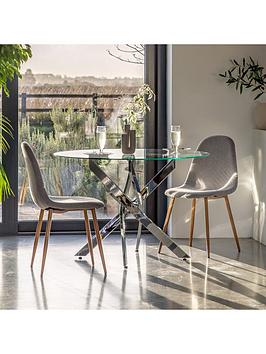 Product photograph of Gallery Miles Dining Chair 2pk from very.co.uk