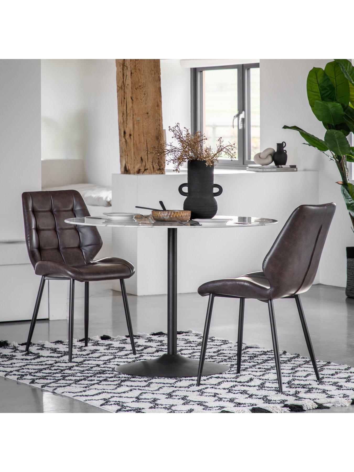 Gallery Direct Set of 2 Matthew Brown Dining Chairs