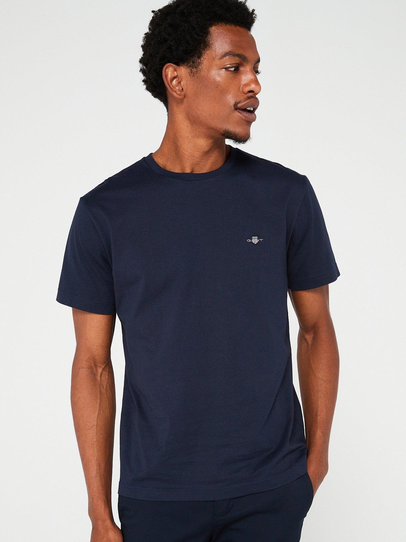 Image 1 of 4 of GANT Reg Shield Shortsleeve T-Shirt - Dark Blue