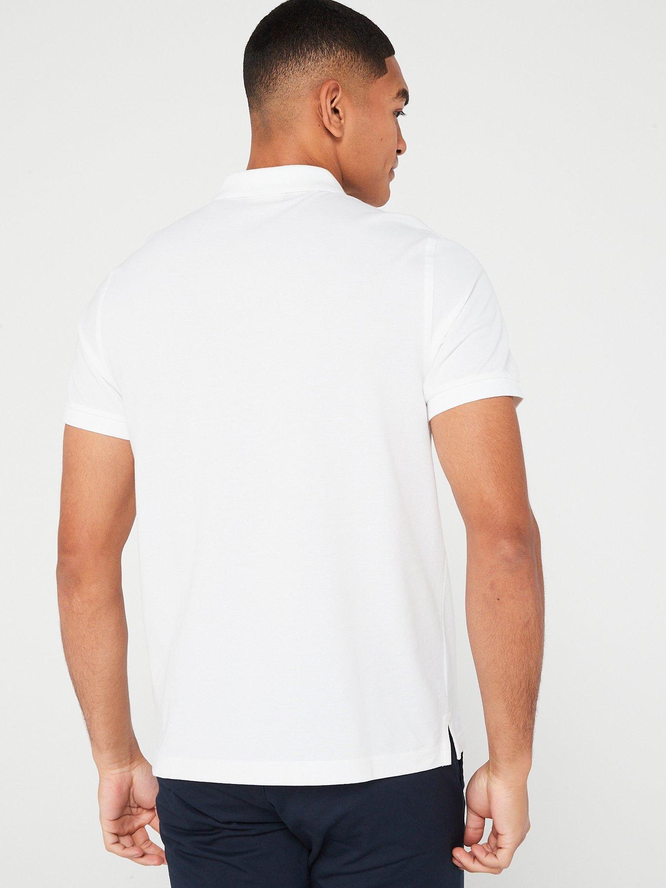 Image 2 of 4 of GANT Regular Fit Shield Short Sleeve Pique Polo Shirt-White