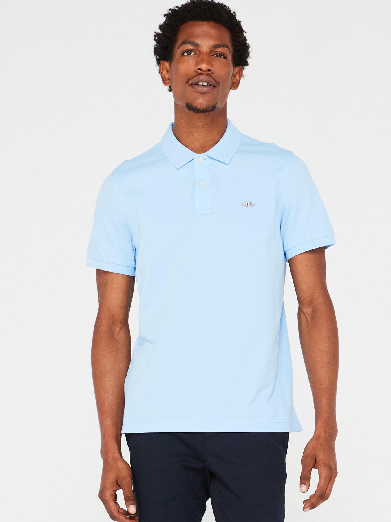 undefined Reg Shield Shortsleeve Pique Polo Shirt - Blue