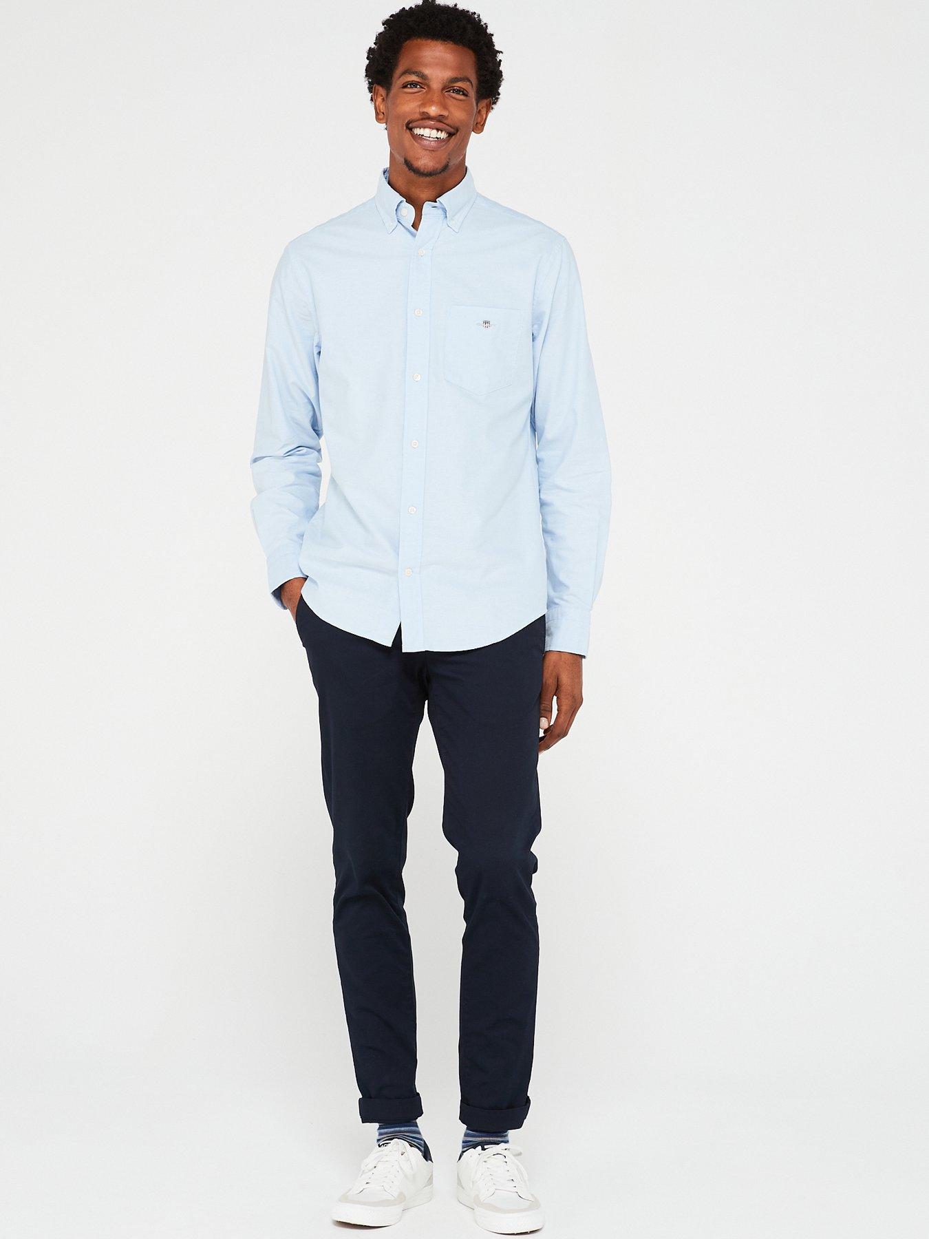Image 3 of 4 of GANT Regular Fit Oxford Shirt - Light Blue