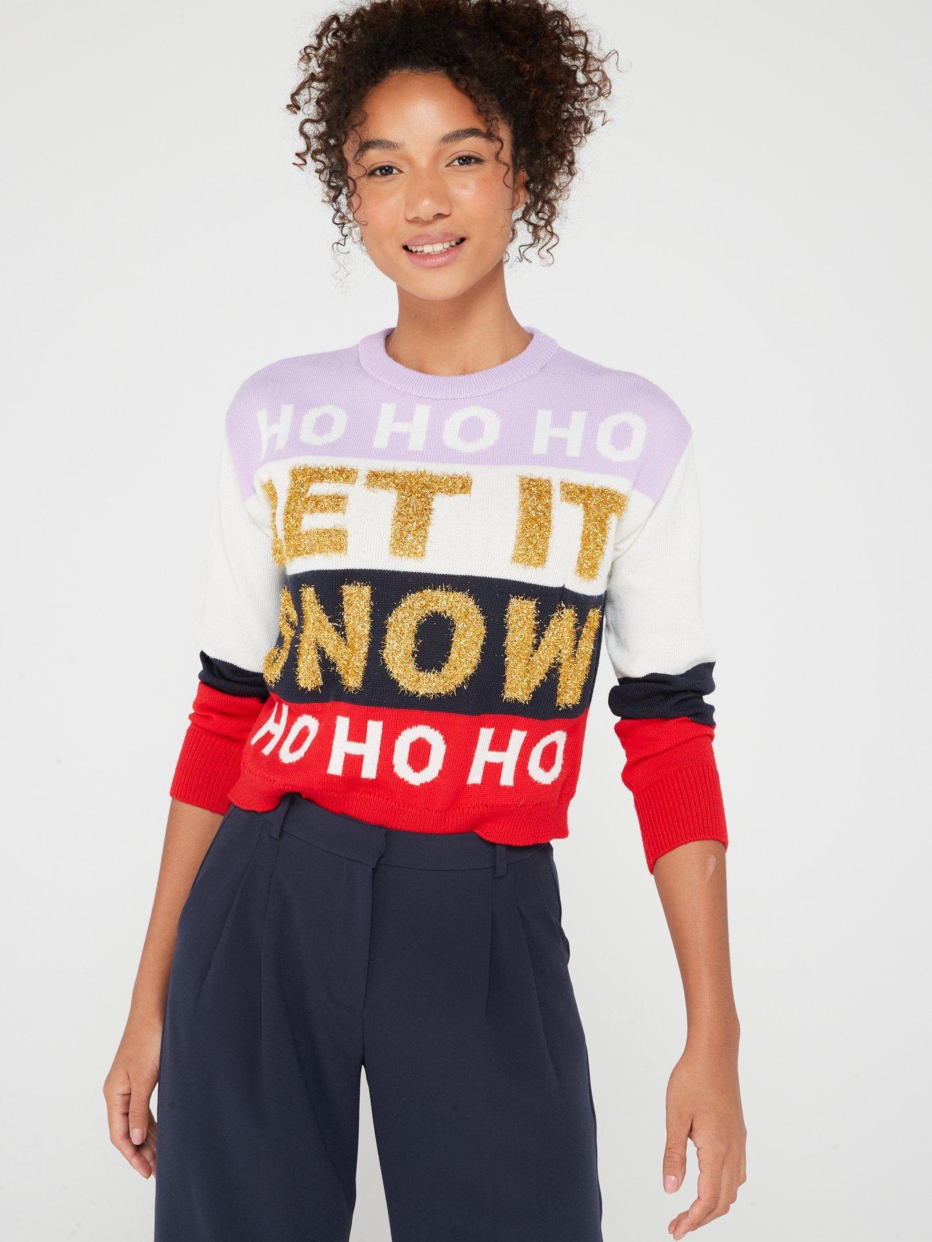 Let it shop snow christmas jumper