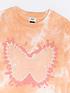  image of river-island-girls-tie-dye-butterfly-long-sleeve-top-coral