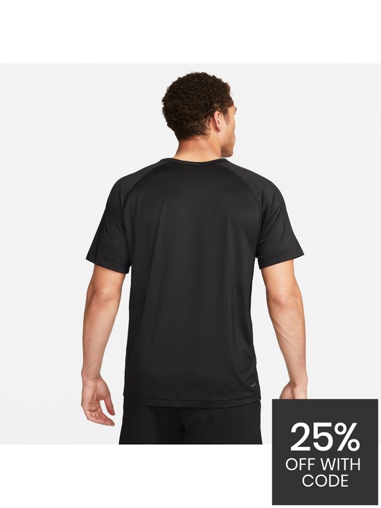 stillFront image of nike-ready-dri-fit-short-sleeve-fitness-top-black