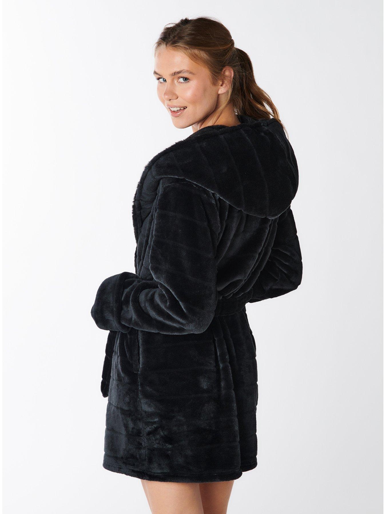 Short black dressing clearance gown