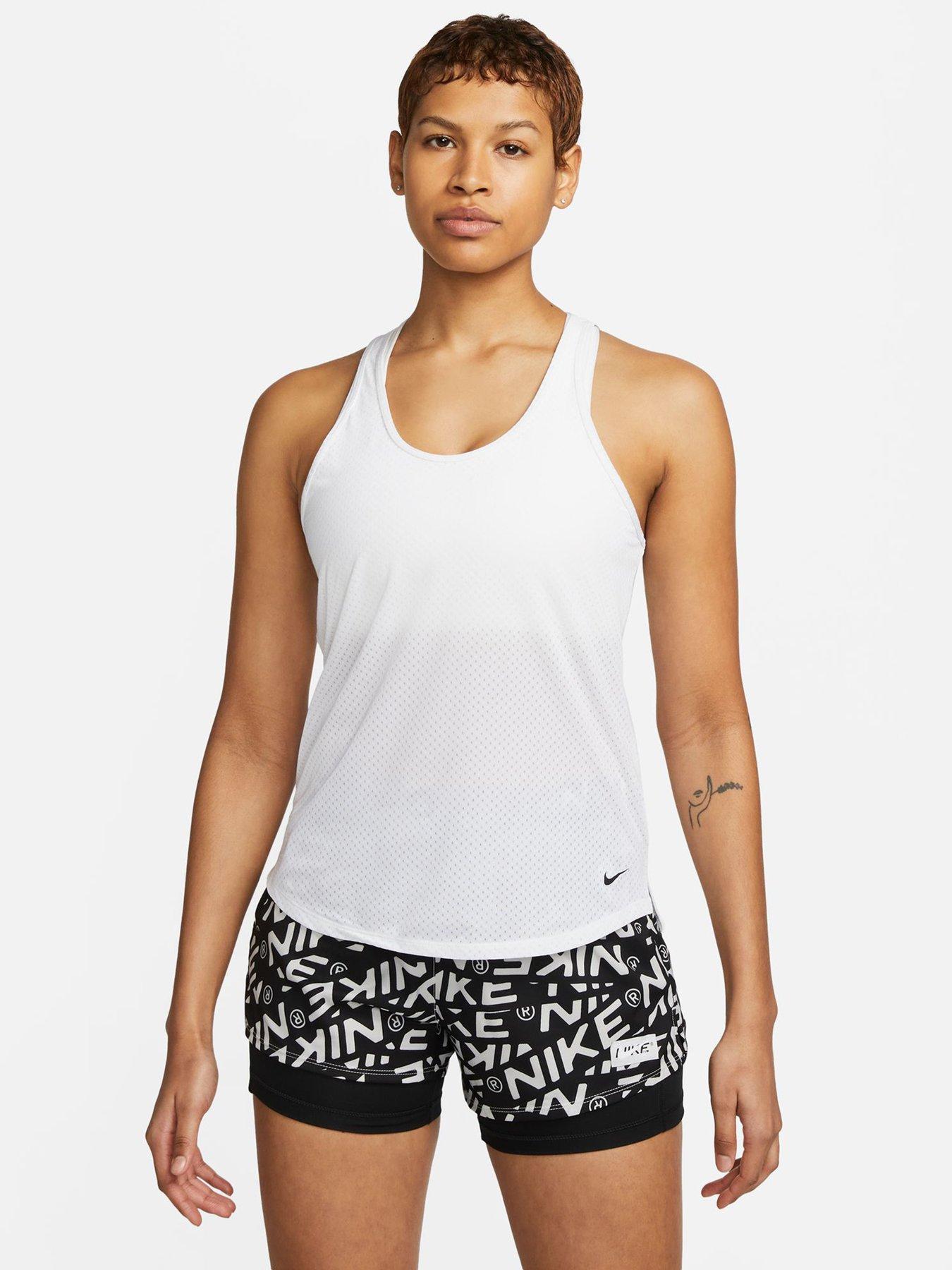 Nike Women's Yoga Luxe Novelty Crop Tank Top, Sleeveless, Dri-FIT