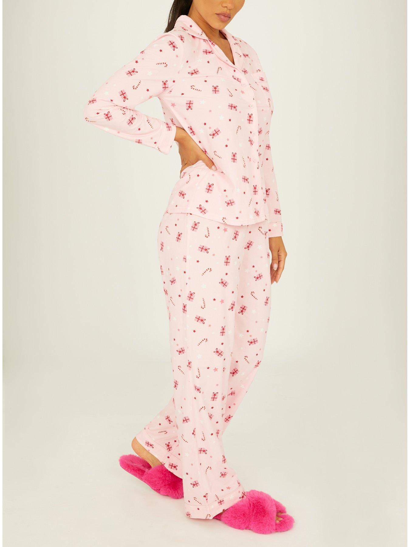 Boux Avenue Christmas Present Fleece Pj In A Bag - Pink | Very.co.uk