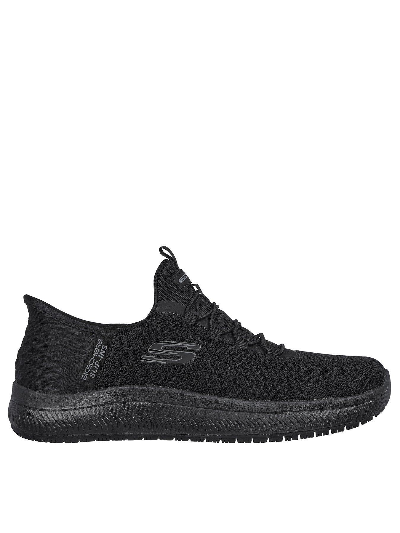 Skechers Workwear Summits Slip Resistant Slip-ins Trainer - Black