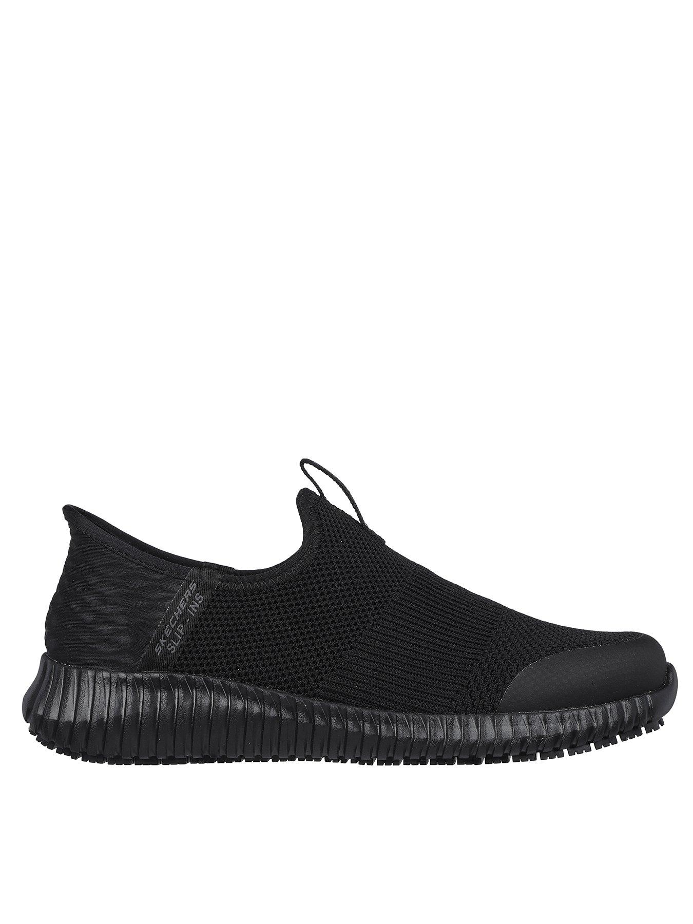 undefined Cessnock Slip On Workwear Slip Resistant Trainer - Black