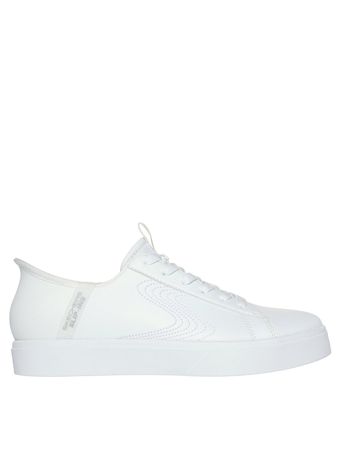 White leather sale plimsolls ladies