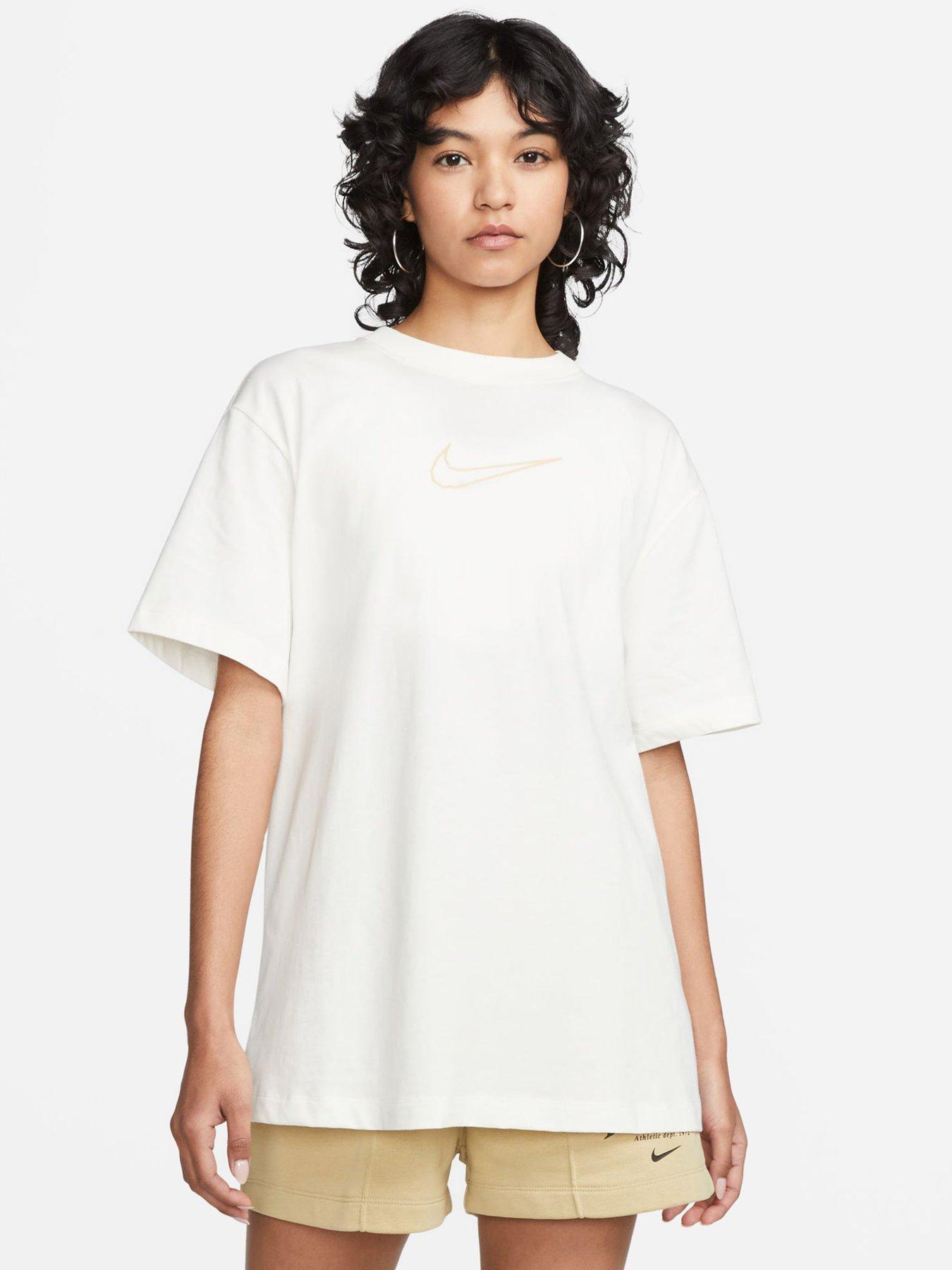 Nike white tops womens on sale