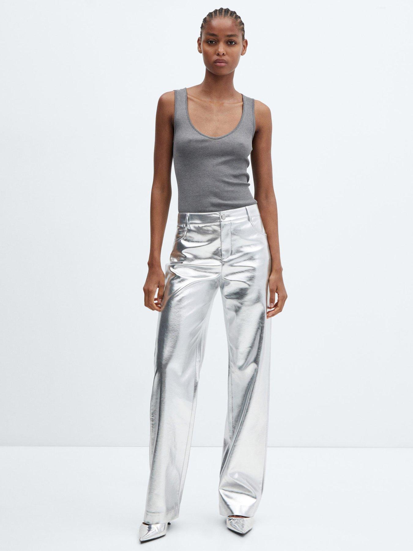 Mango on sale metallic trousers