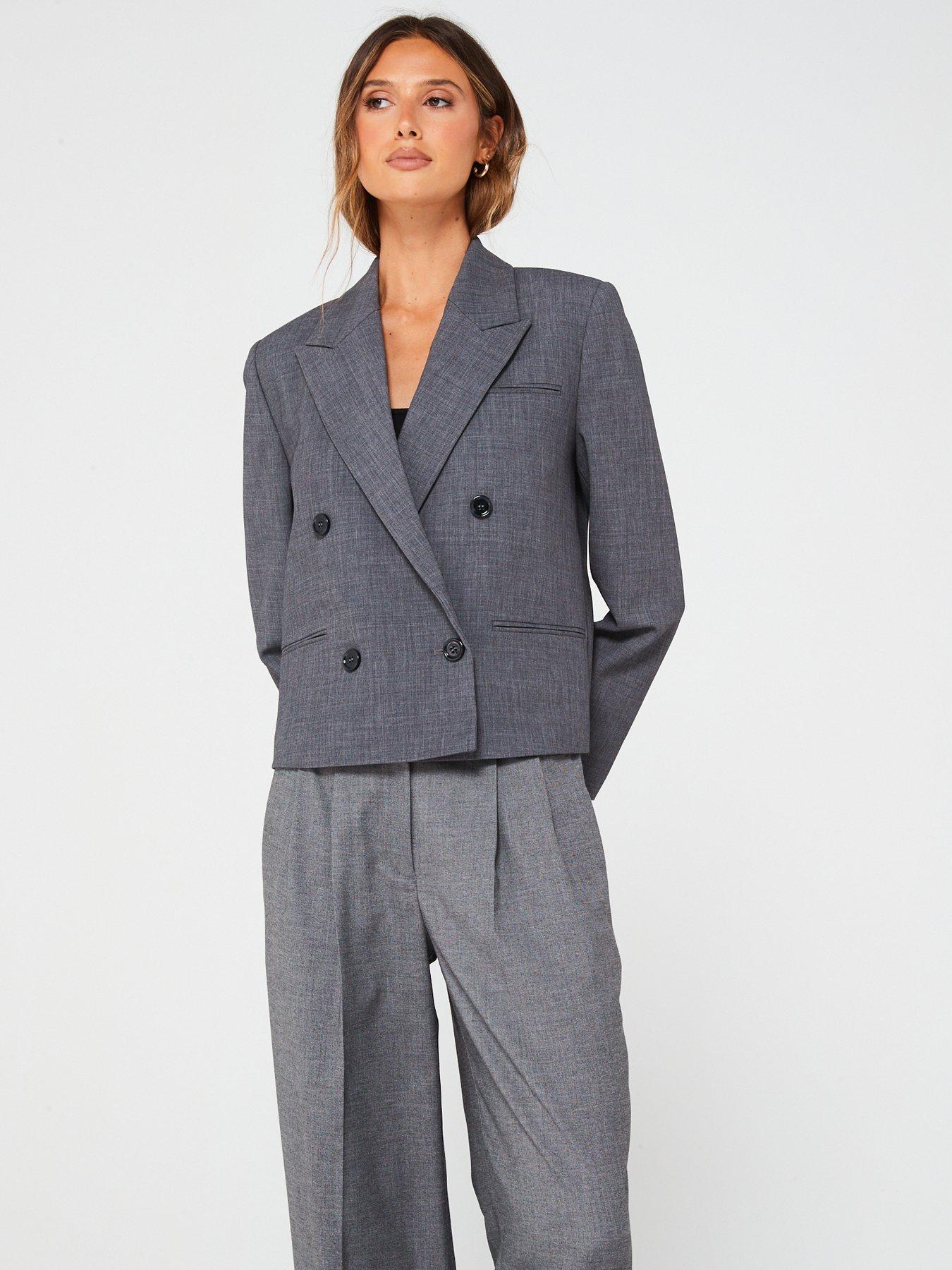 Mango Short double breasted blazer very
