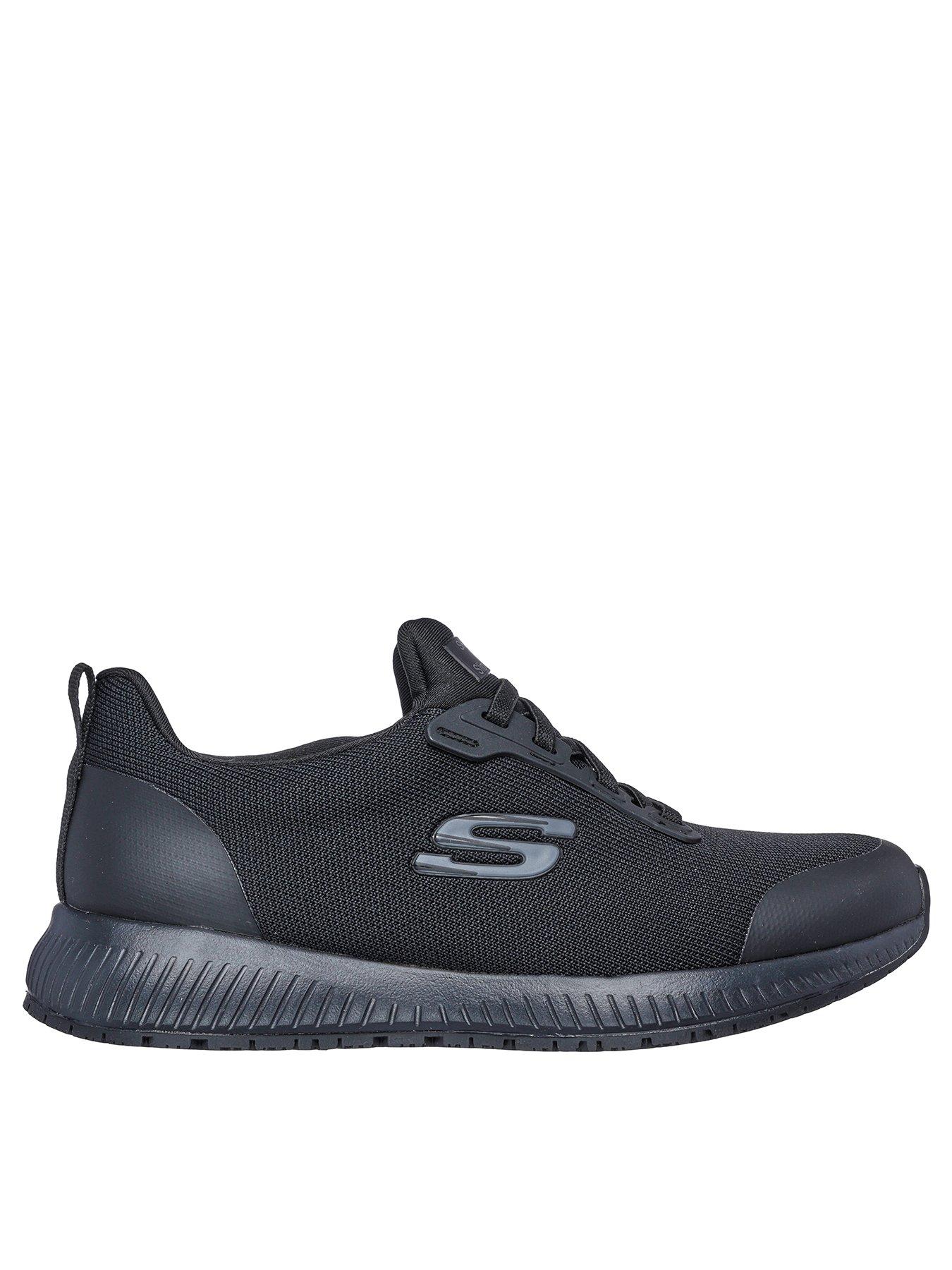 Wide Fitting Squad Sr Bungee Slip On Athletic Trainers Black