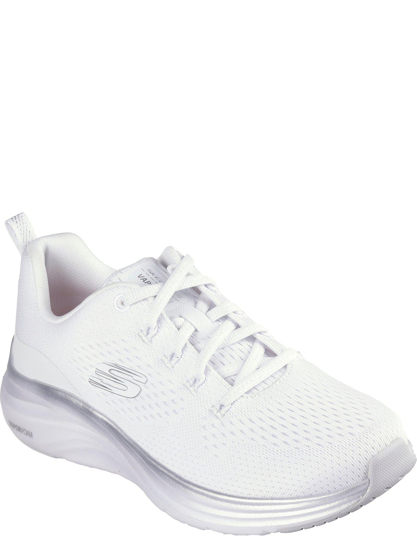 Skechers Vapor Foam Engineered Mesh Lace Up Trainers White Very