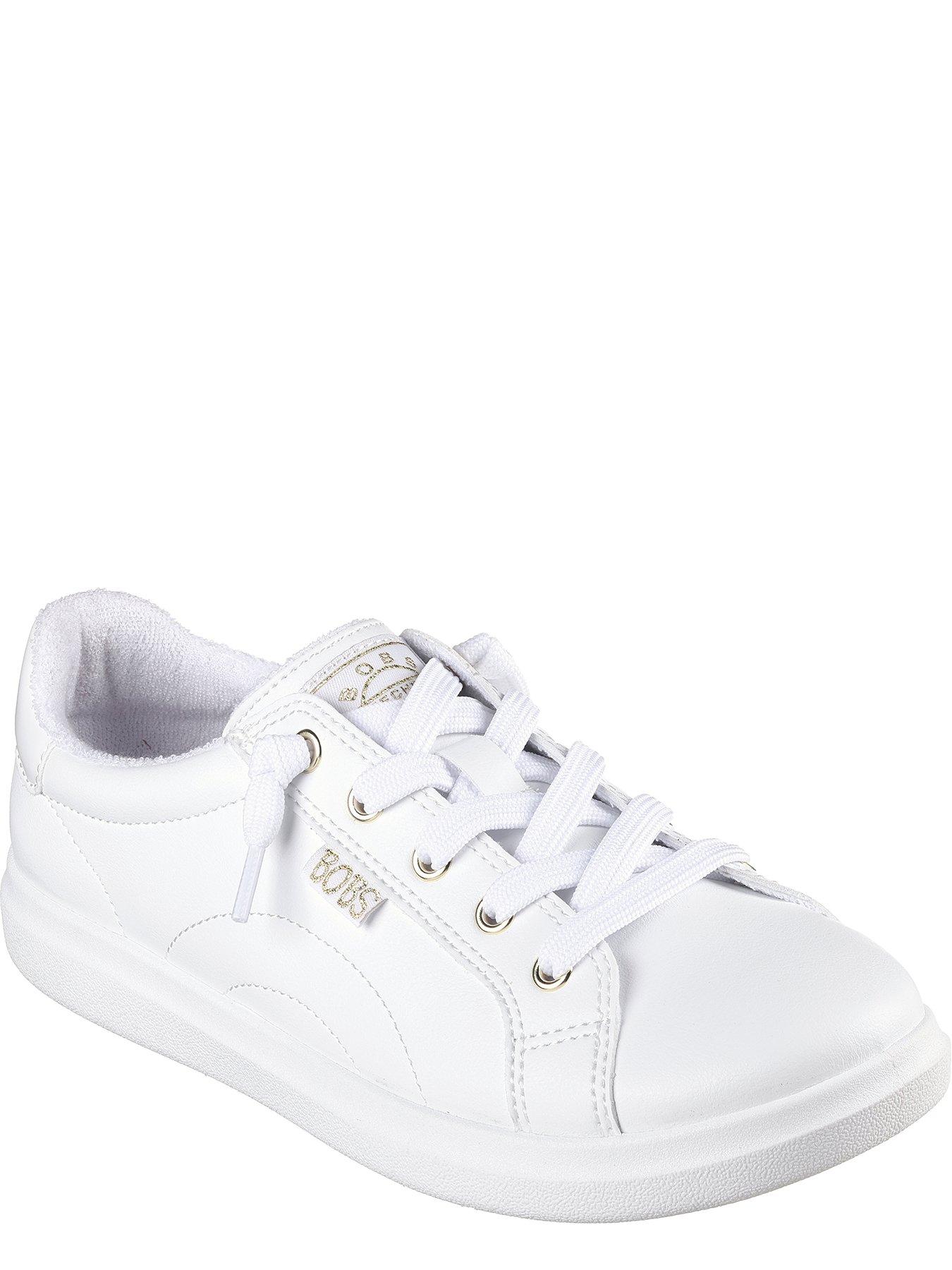 Image 2 of 5 of Skechers Bobs Dvine Slip-on Duraleather Trainer - White