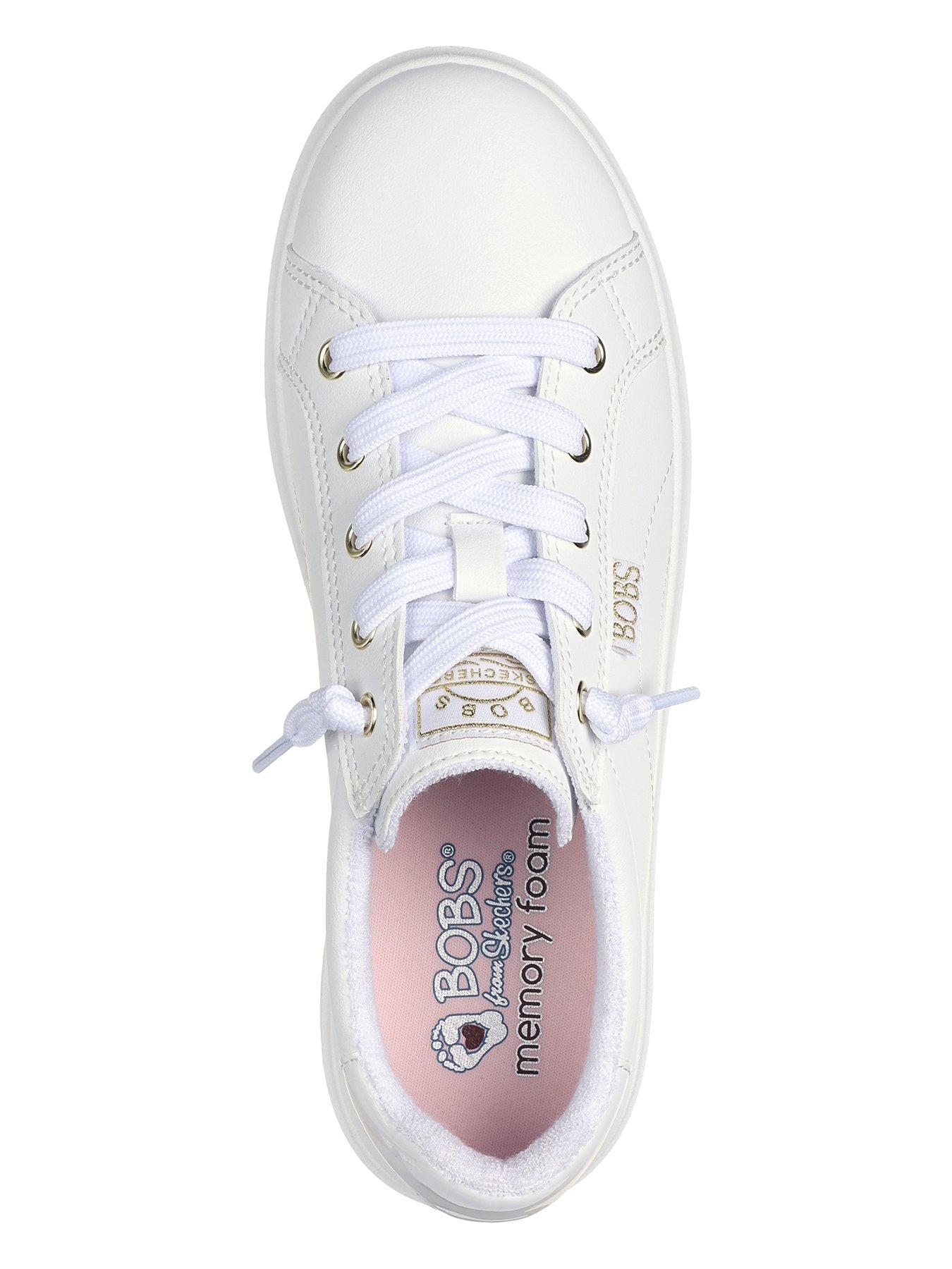 Image 3 of 5 of Skechers Bobs Dvine Slip-on Duraleather Trainer - White