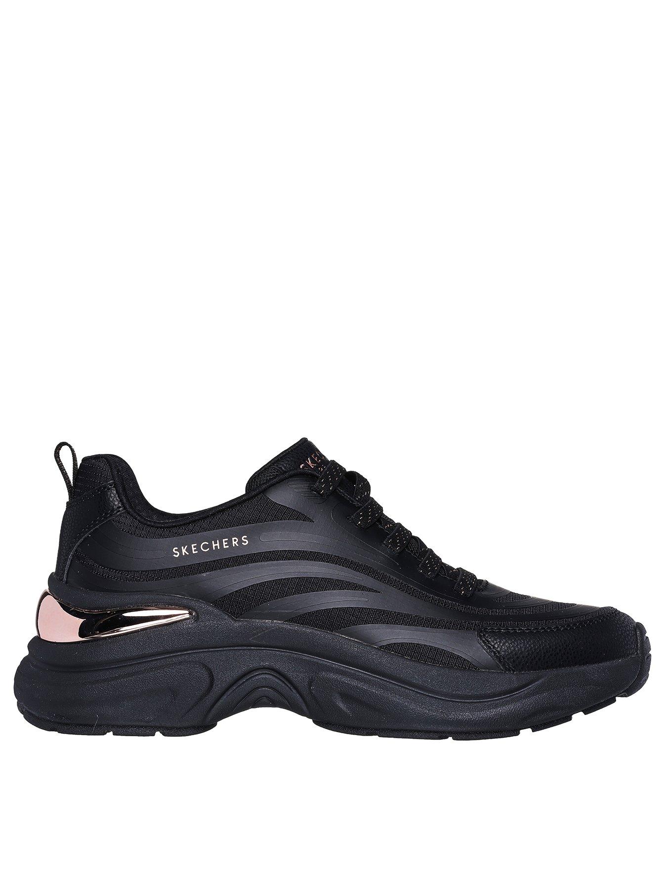 Skechers lace hot sale slip on