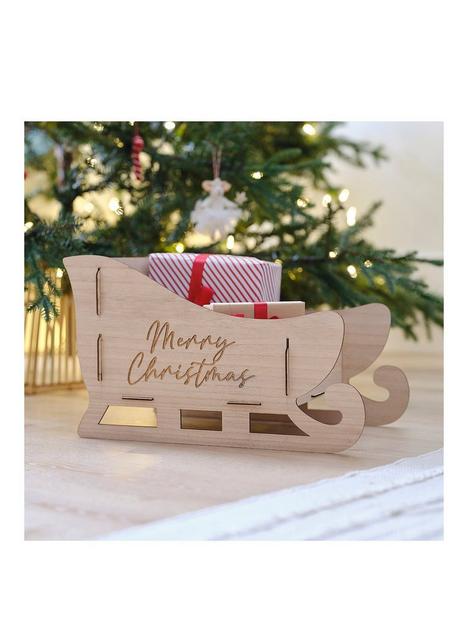 ginger-ray-present-holder--nbspwooden-christmas-sleigh