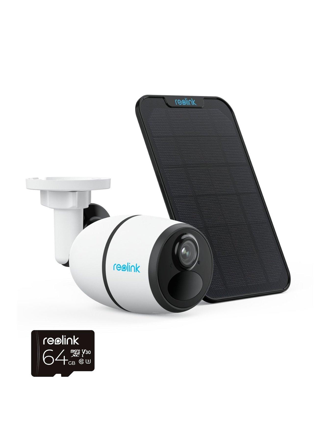 Reolink 4G Outdoor Security Camera, 2K 4MP, Battery/Solar-Powered, Smart Detection, Go Series G330 with Solar Panel + 64GB SD Card