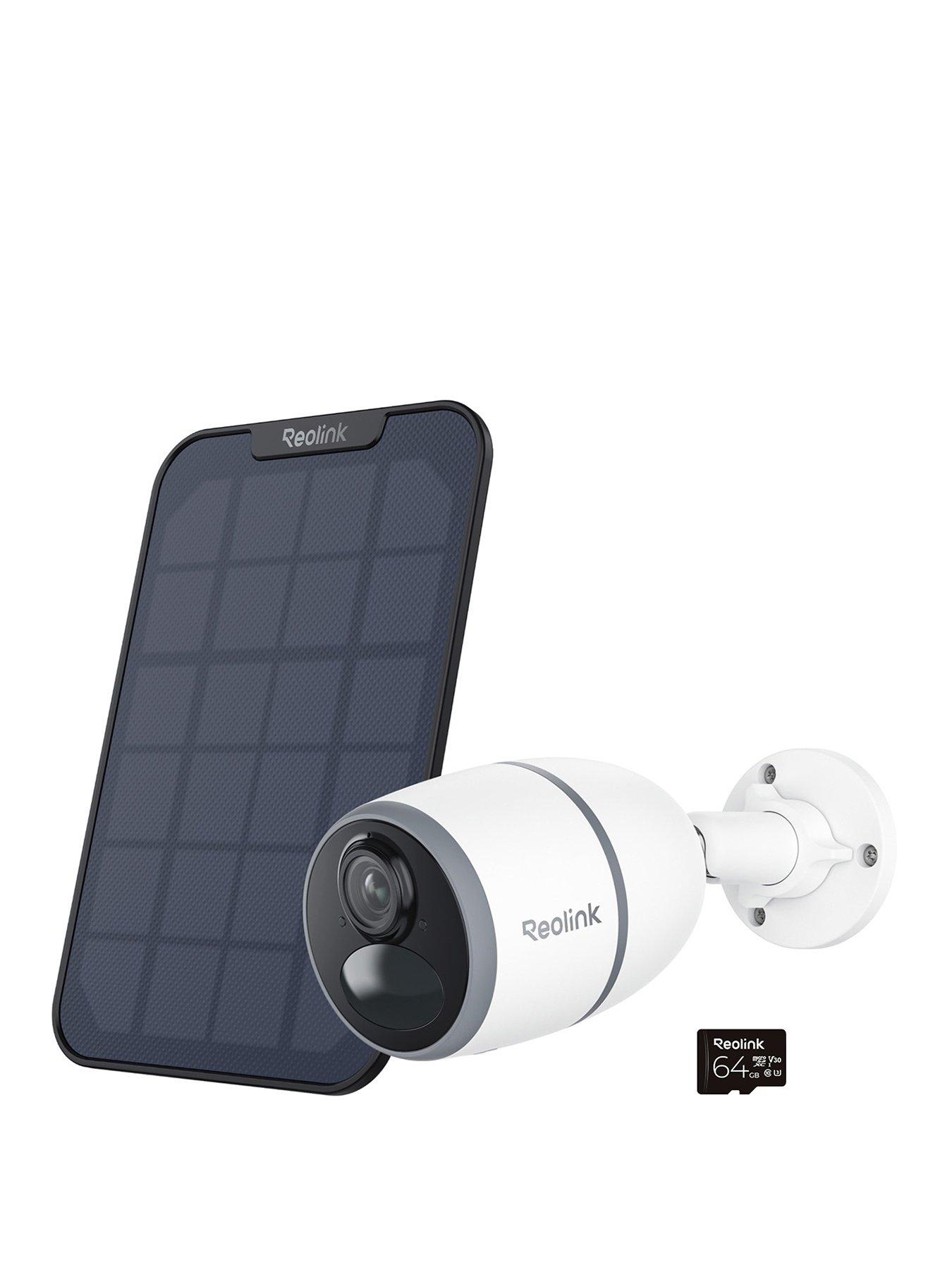 Reolink 4G Outdoor Security Camera, 2K 4MP, Battery/Solar-Powered, Smart Detection, Go Series G330 with Solar Panel + 64GB SD Card
