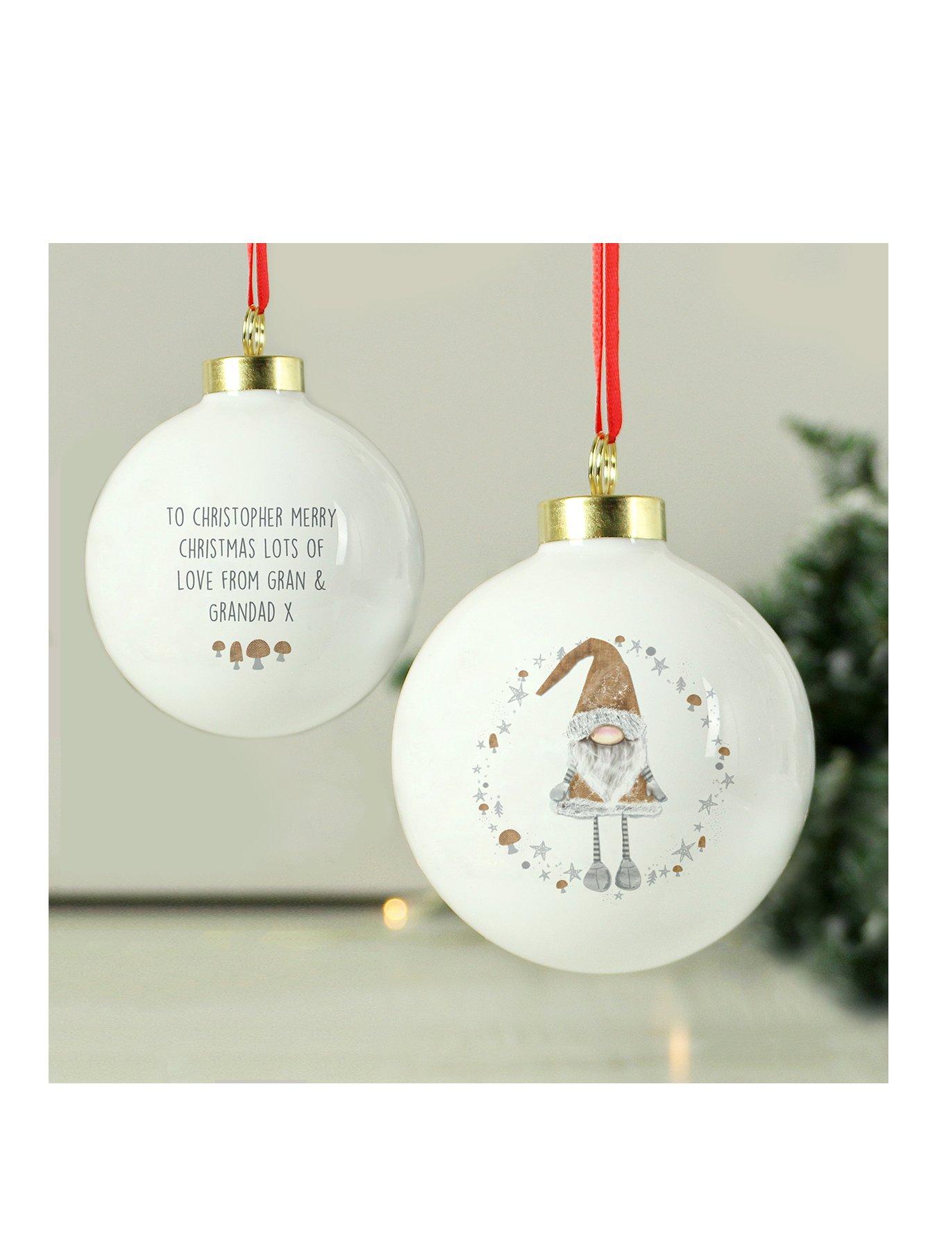 Image 1 of 3 of The Personalised Memento Company Personalised Christmas Gonk Bauble