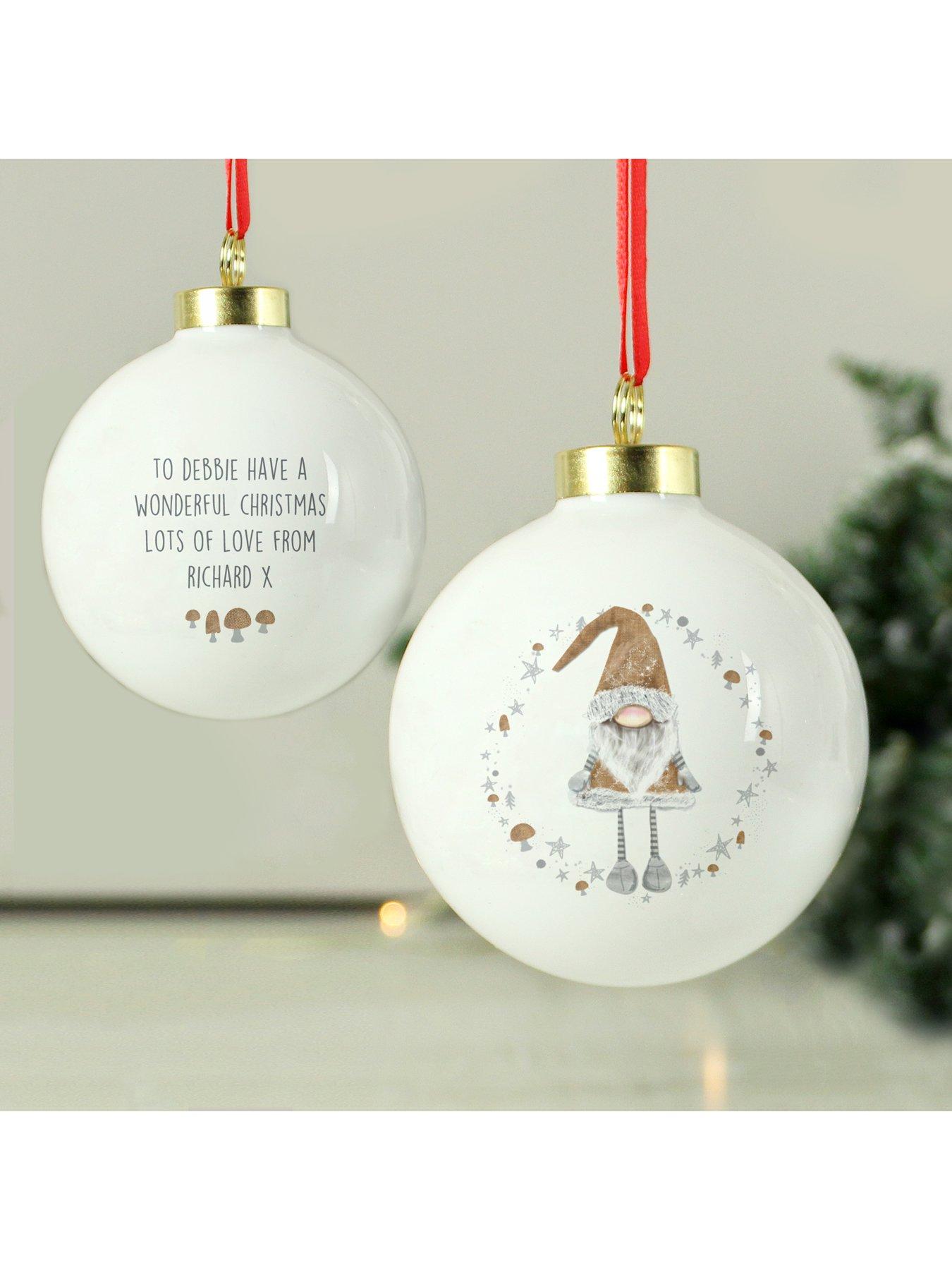 Image 2 of 3 of The Personalised Memento Company Personalised Christmas Gonk Bauble