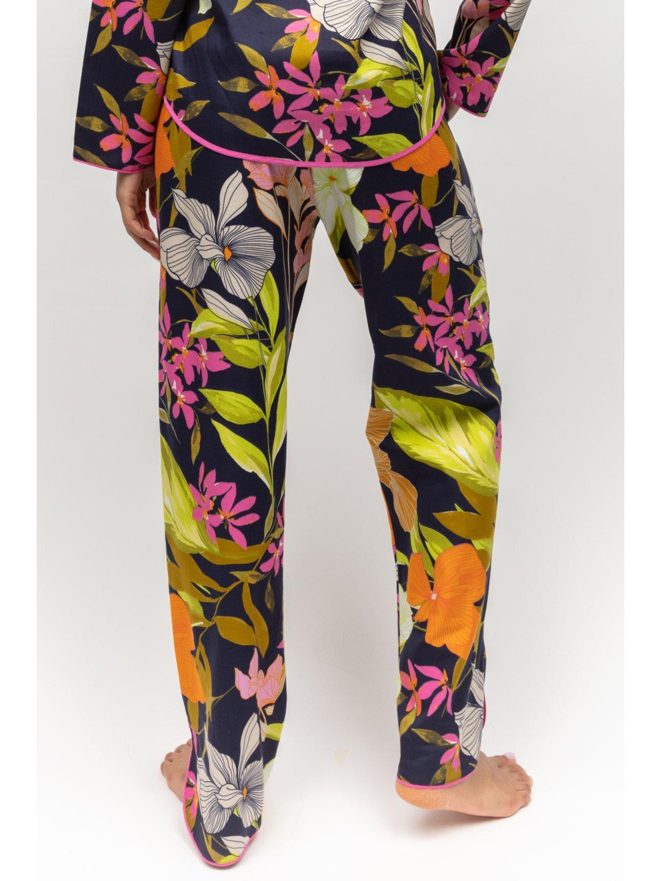 Image 2 of 4 of Cyberjammies Navy Floral Print Pyjama Bottoms