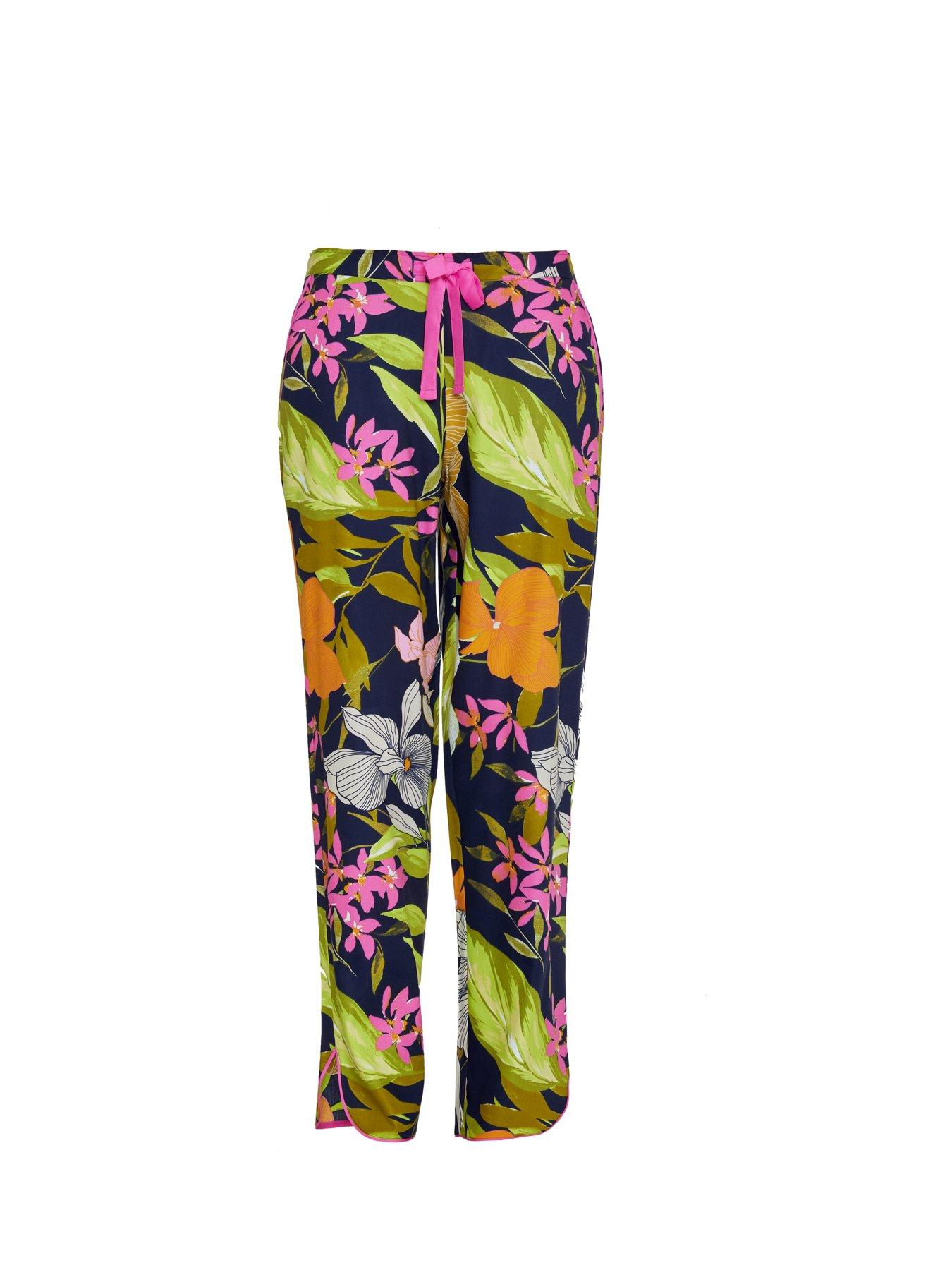 Image 3 of 4 of Cyberjammies Navy Floral Print Pyjama Bottoms