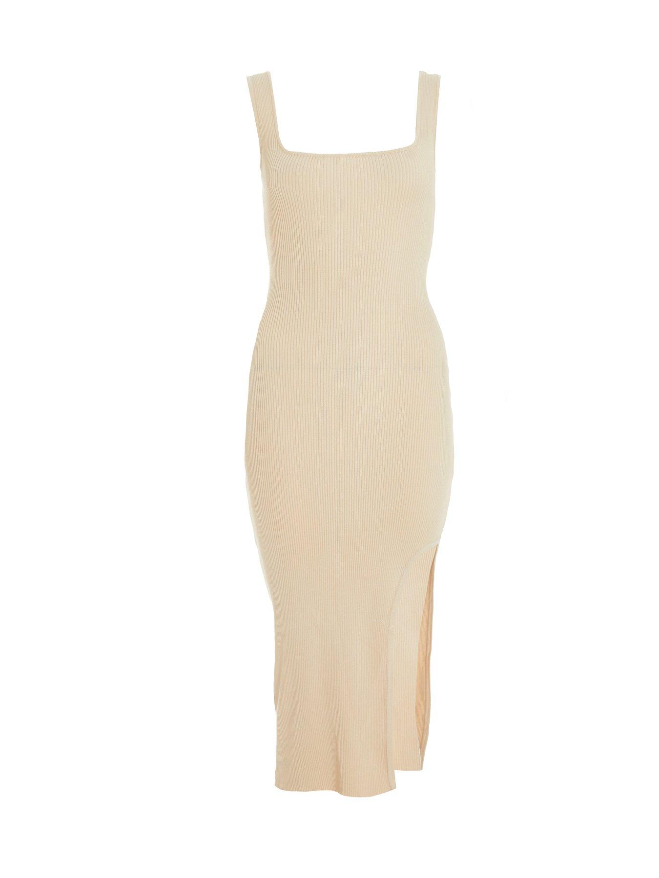 princess polly baby blue dress Quiz Stone Knitted Bodycon Midi Dress