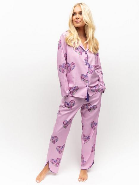 cyberjammies-pink-jersey-heart-print-pyjama-set