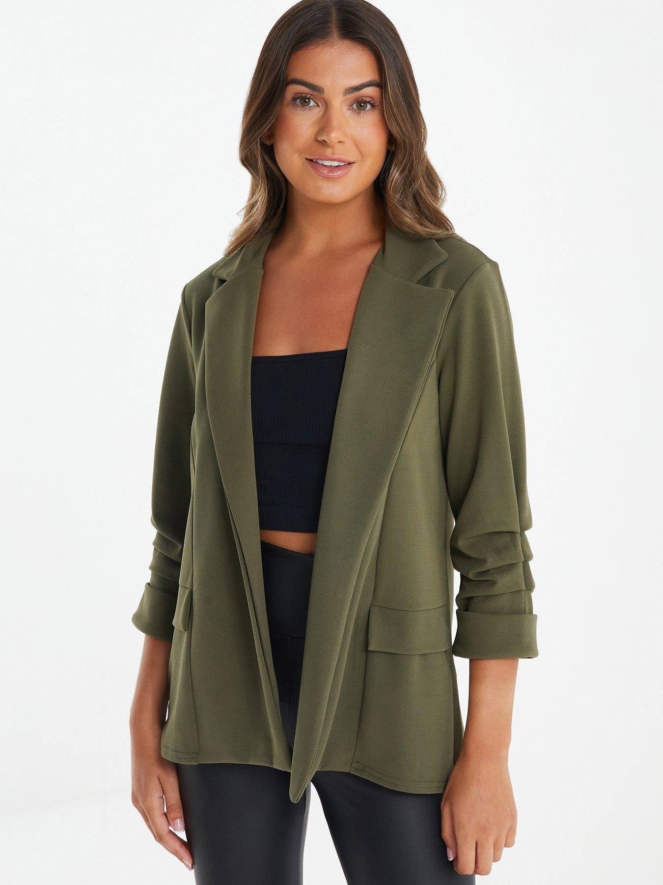 Khaki blazer 2025 womens uk