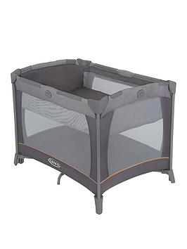 Product photograph of Graco Contour With Bassinet Travel Cot - Pebble from very.co.uk