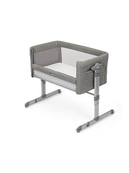 Product photograph of Joie Roomie Glide Bedside Crib - Foggy Grey from very.co.uk