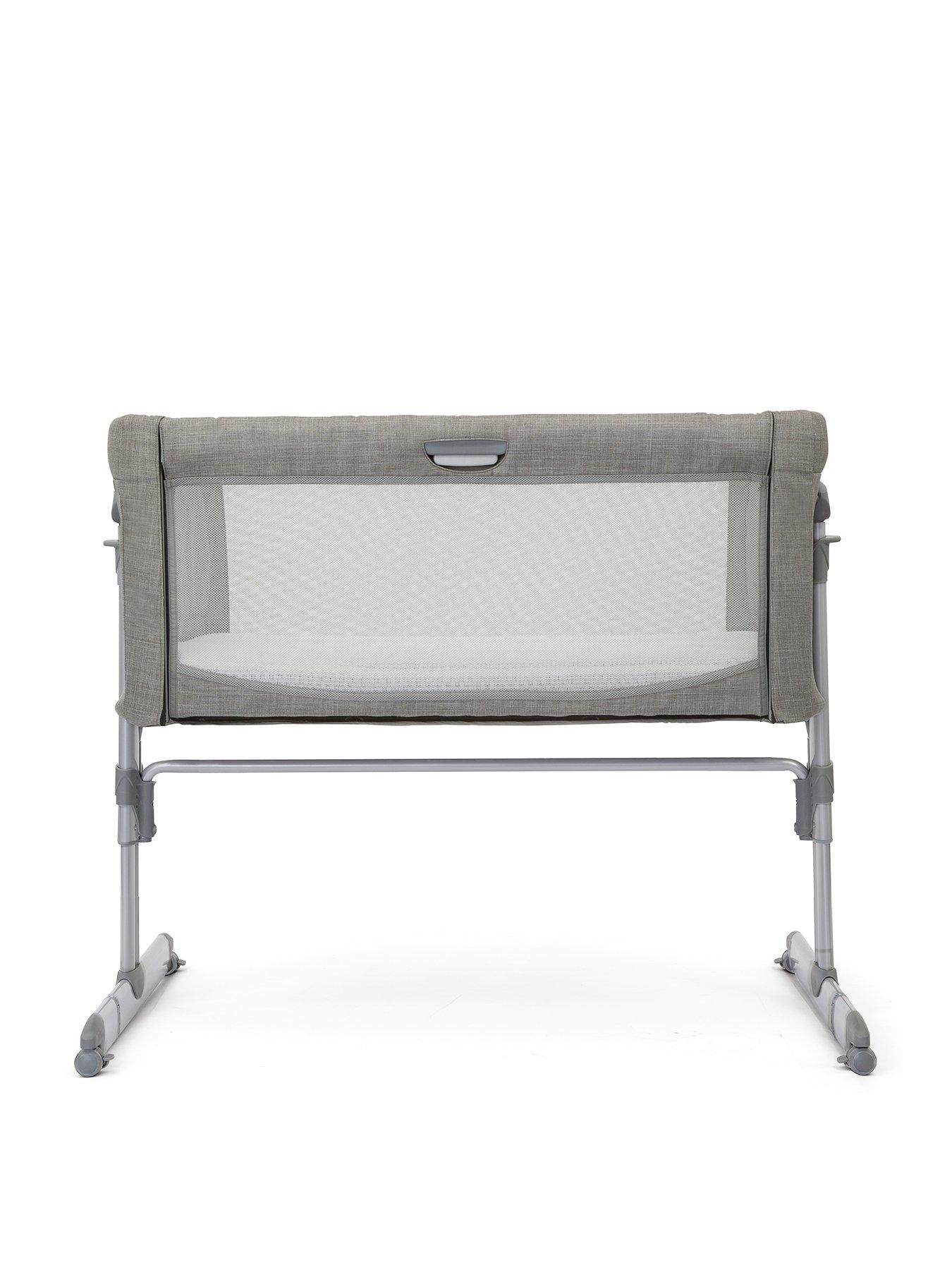 Image 2 of 7 of Joie Roomie Glide Bedside Crib - Foggy Grey