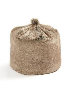 Product photograph of Bear Faux Fur Beanbag from very.co.uk
