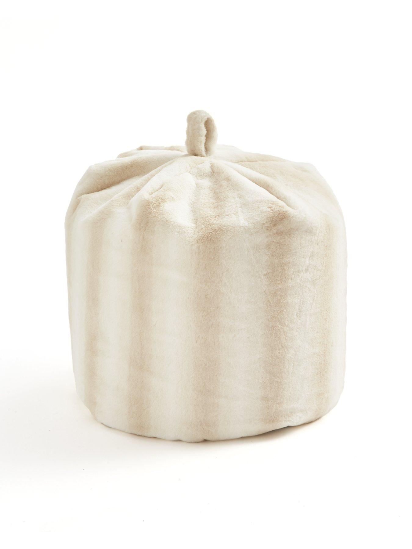 Product photograph of Rabbit Faux Fur Beanbag from very.co.uk