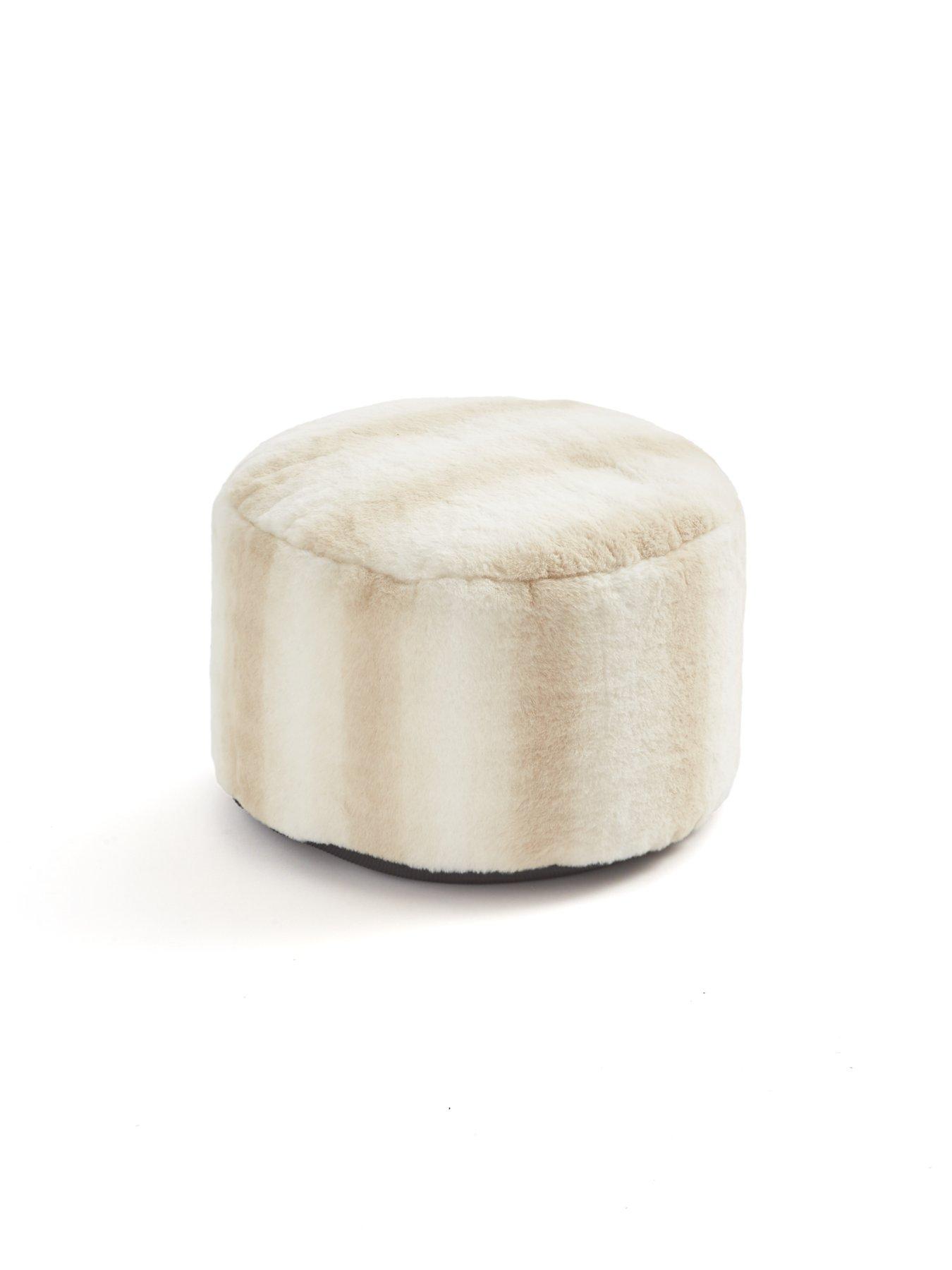 The Very Collection Rabbit Faux Fur Footstool