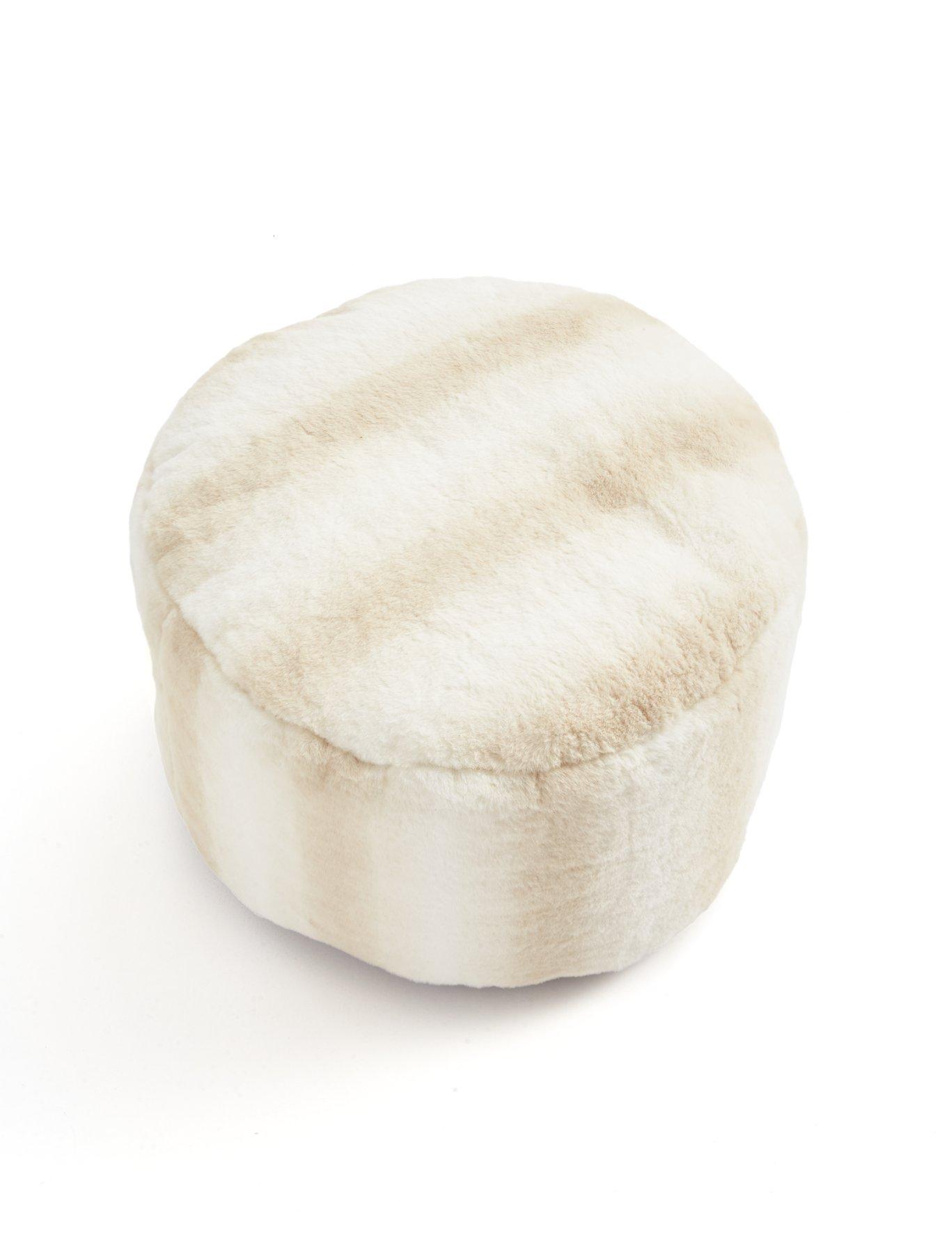 Image 2 of 4 of The Very Collection Rabbit Faux Fur Footstool