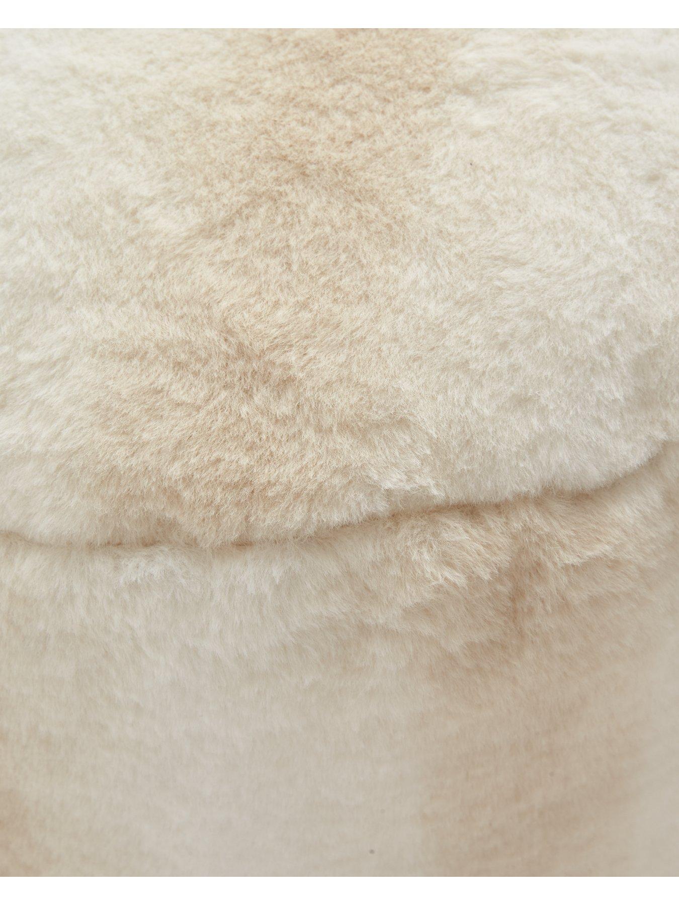 Image 3 of 4 of The Very Collection Rabbit Faux Fur Footstool