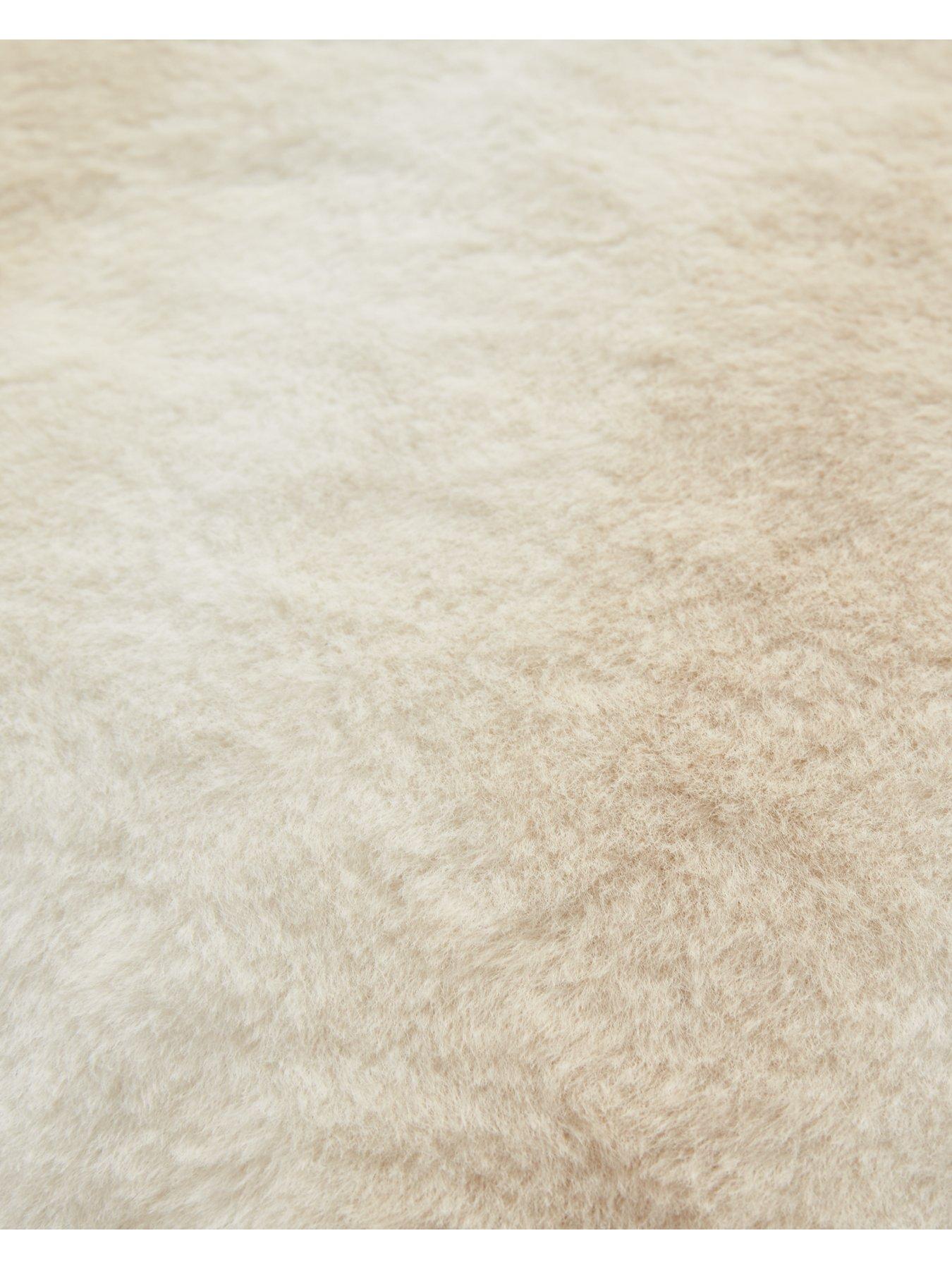 Image 4 of 4 of The Very Collection Rabbit Faux Fur Footstool