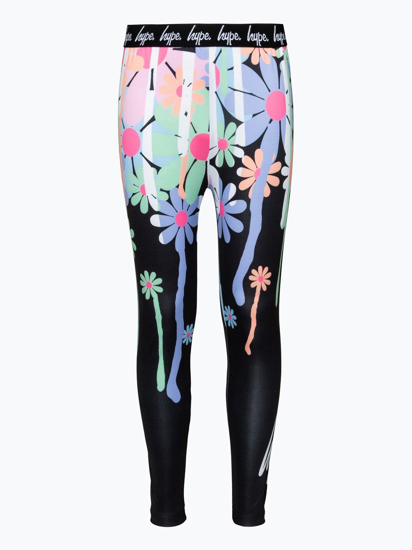 Hype Girls Daisy Drip Leggings - Black