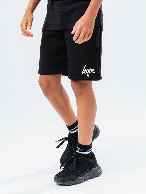 hype-boys-core-black-script-shorts