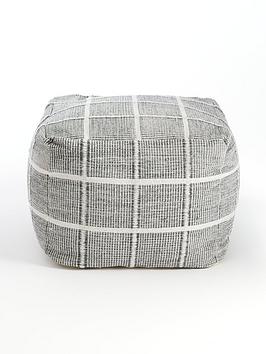 Product photograph of Check Footstool from very.co.uk