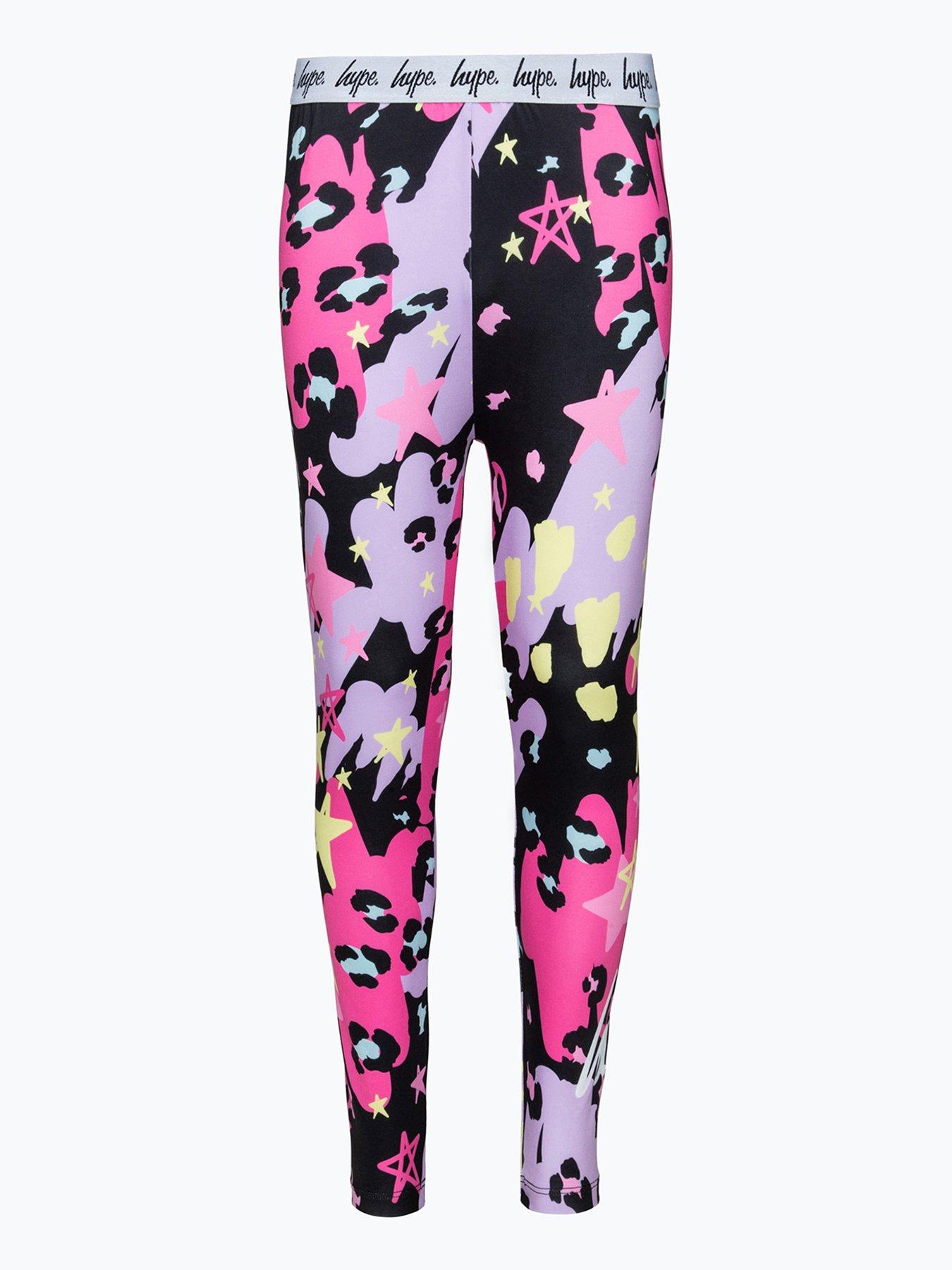 Hype Girls Multi Leopard Doodle Leggings - Multi