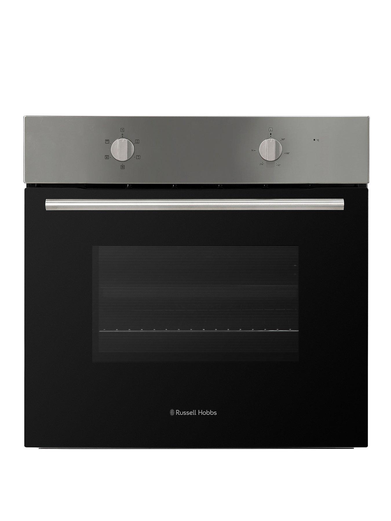 Product photograph of Russell Hobbs Rhfeo7004ss Stainless Steel 70l Built In Electric Fan Oven - Oven With Installation from very.co.uk